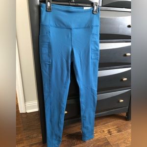 TEK GEAR high rise shape-wear leggings. Dark teal color.